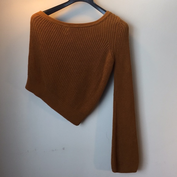 Forever 21 light Brown off the shoulder sweater - Picture 6 of 7